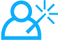 Blue person icon